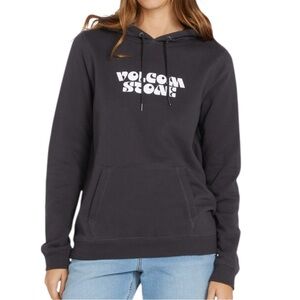 Volcom Truly Deal Hoodie Women’s M Vintage Black/Grey Color Brand New No Tags